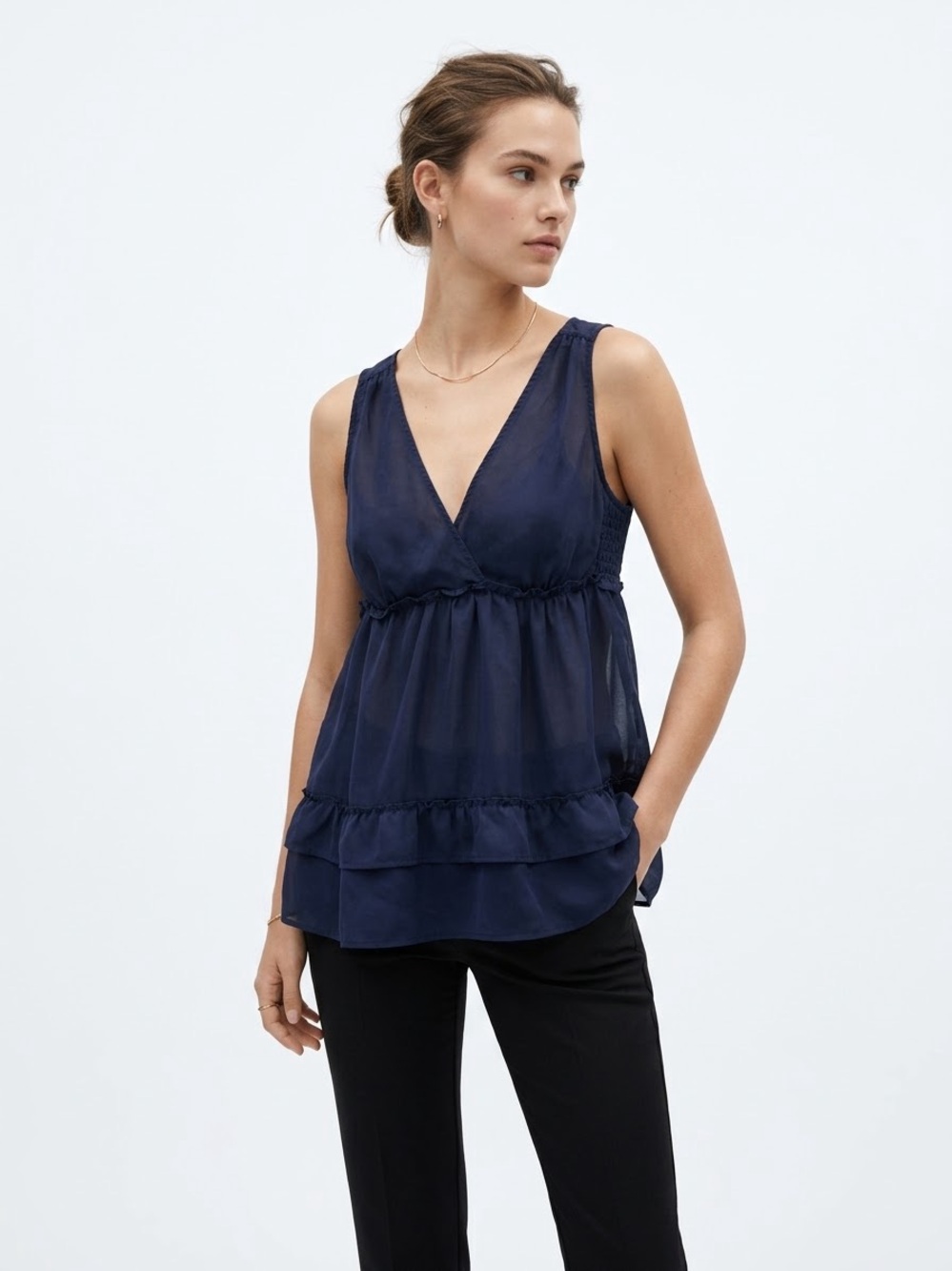 Banana Republic silk blouse vest